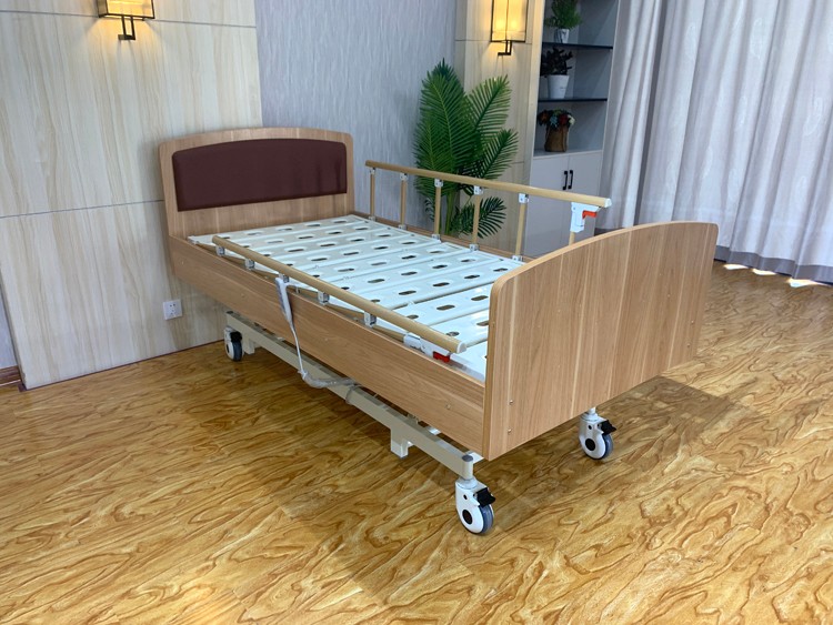家居养老条纹板床面电动三功能护理床