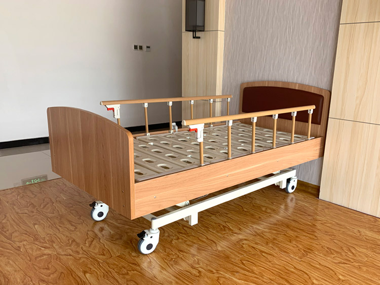 家居养老条纹板床面电动三功能护理床